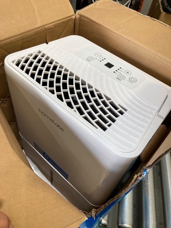 Photo 1 of  hOmeLabs 8 Pint Wi-Fi Dehumidifier for up to 1,800 Sq Ft Rooms (MAX 24 Pint at 95°F, 90% RH) – Ultra Quiet, Compact Design with Smart Controls and Drain Hose 