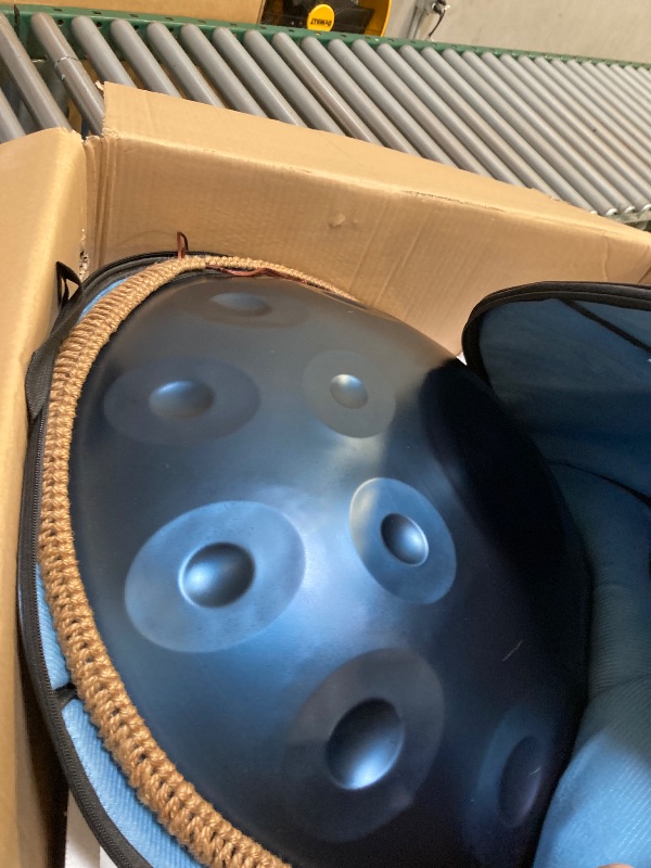 Photo 1 of  Handpan 22 inch D Minor Kurd Handpan 9 Notes Handpan Drum Instrument for Professional Performance, 440HZ Sound Handpan Drums for Adults 