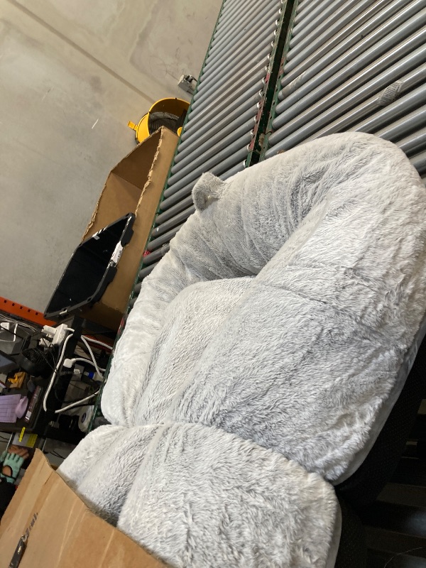 Photo 1 of  Human Dog Bed for Adults & Pets – 71"x45"x12" Faux Fur Pet Bed with Washable Cover, Orthopedic Cushion, Includes Pillow & Blanket – Grey 