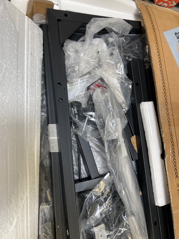 Photo 1 of  AODK 59 Inch Gaming Desk with USB Charging Ports & LED Light- Reversible Computer Desk with Storage Shelves & Monitor Stand, Modern Gamer Desk Table with Fabric Drawers & Side Hook, Carbon Fiber Black 