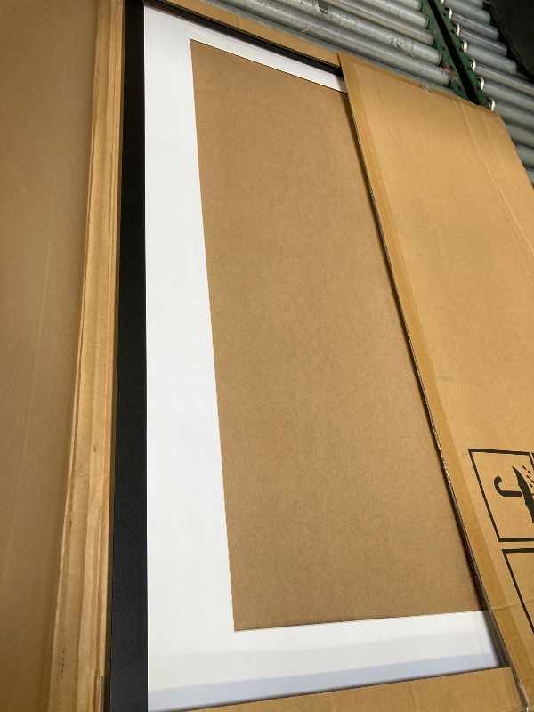 Photo 1 of Premium Black Wood Picture Frame 30x40 Matted to 24x36 - Pick Your Size and Color