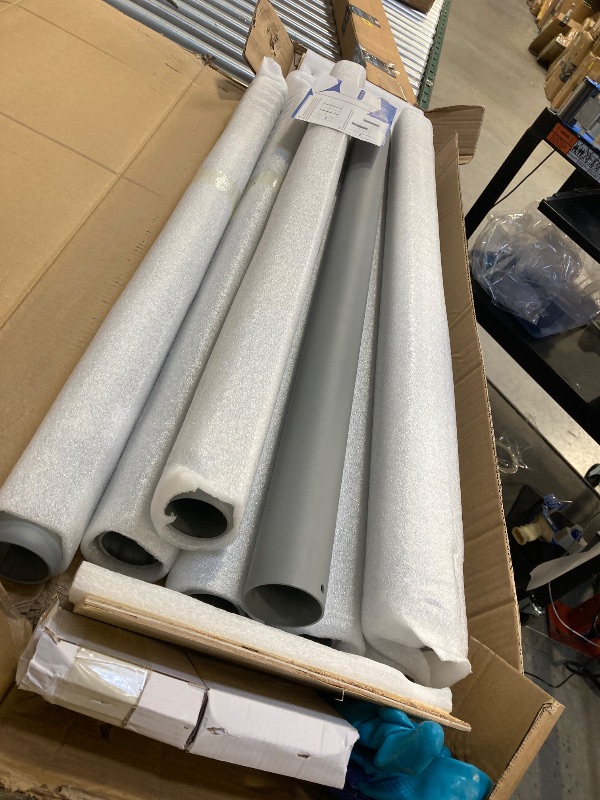 Photo 1 of  Shade Sail Poles, Heavy Duty Sun Shade Poles, Screw in Poles for Sun Shades Outdoor, 12 Ft Sun Shade Sail Poles with D-Clamps, 2.28" Sun Shade Pole Kit for Ground Soil Backyard, 2 Packs 