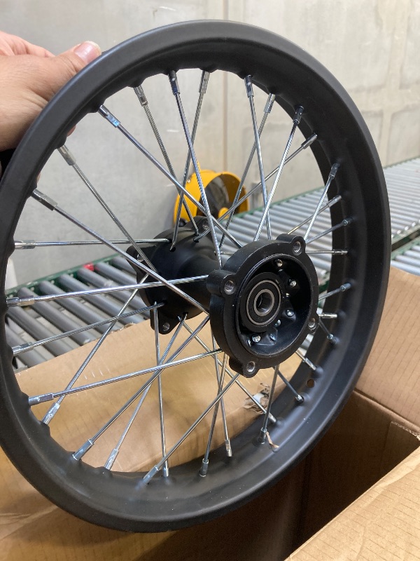 Photo 1 of  1.85x14 Rear Wheel Rim and 12mm Bearings Strip Kit fit 90/100-14 3.00-14 14 Inch Dirt Pit Bike Tire KLX125 KX85 TTR125 YZ80 RM80 Taotao DB17 SR150 DR90 Apollo 125 Motorcycle Parts (15mm Axle) 