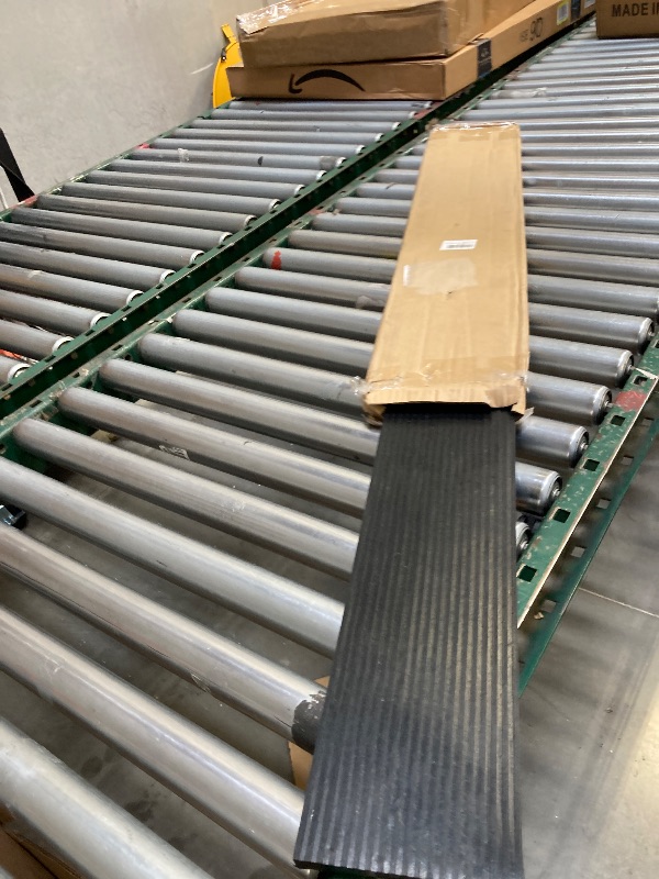 Photo 1 of  0.6" Rise Rubber Threshold Ramp for Doorways, (35.4" L x 5.5" W) Non-Slip Solid Rubber Wheelchair Ramp is Adjustable and Cuttable, Driveway Curb Ramps for Home, Bathroom, Sweeper 