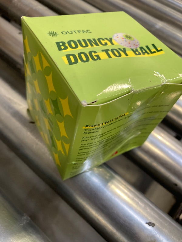 Photo 1 of OUTFAC Dog Ball - High Bouncy Tennis Ball, 3.15" Treat Dispensing Dog Puzzle Toy for Teeth, Slow Feeder, IQ Training & Playing