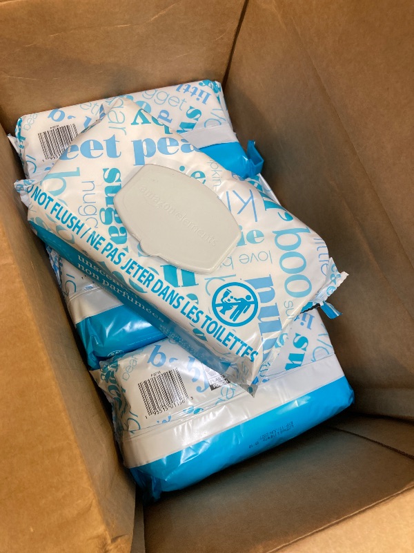 Photo 1 of exp date 06/2027--Amazon Elements Baby Wipes, Unscented,7pack  Flip-Top Packs