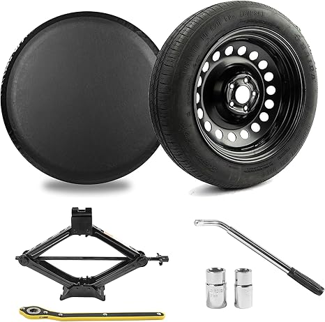 Photo 1 of Spare Tire Kit Compatible with 2016-2025 Pacifica - Includes 18x4 Rim, 155/90R18 Spare Tire, 29” Rolling Diameter Includes car Jack kit and Spare tire Bag.
