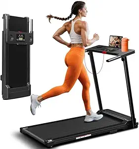 Photo 1 of ApexNexus Treadmill with Handles, Portable Small Treadmills for Home and Office, 3.0HP Folding Walking Pad with 300 lbs Capacity, Cup Holder, LED Display and 12 Preset Programs