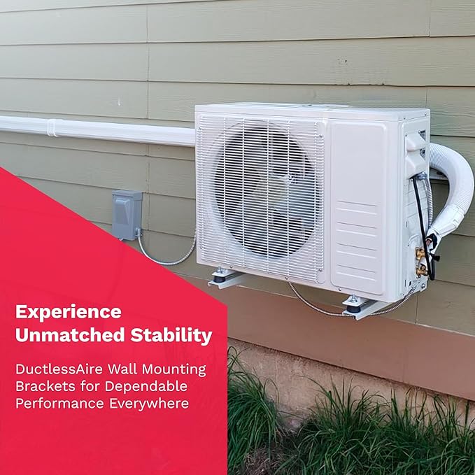 Photo 1 of DuctlessAire Outdoor Wall Bracket - Mini Split Mounting Bracket - Ductless Air Conditioner Wall Mount - Mini Split AC/Heating System Accessories for Window AC, HVAC, Heat Pump & More (9000-36000 BTU)