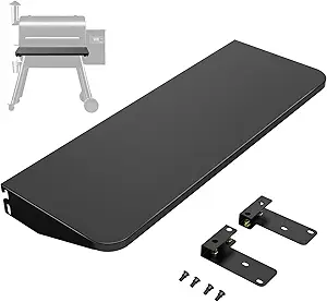 Photo 1 of Linone Folding Front Shelf for Traeger Pro 780 and Ironwood 885 Pellet Grills - Compatible with Traeger BAC442, Heavy-Duty Grill Accessory for Extra Prep Space, 33" x 12"