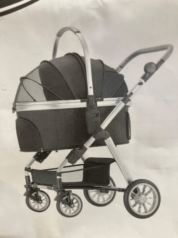 Photo 1 of  Pet Stroller , Gray - Convertible Dog Cart, Car Seat & Carrier