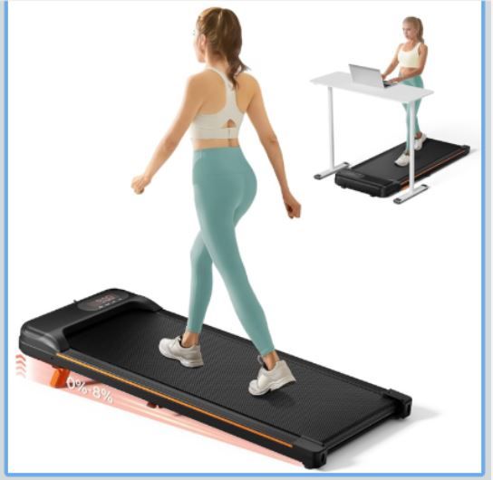 Photo 1 of Walking Pad, Under Desk Treadmill with Incline for Home Office 2.5HP Portable Walking Treadmill with 265 Lbs Weight Capacity Walking Machine, Remote Control, LED Display***factory Sealed