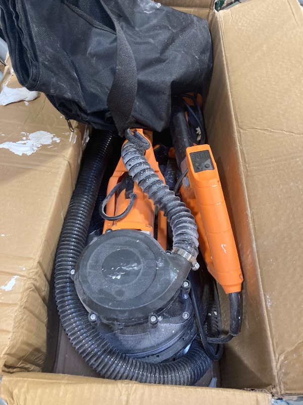 Photo 1 of Electric Drywall Sander (1050W) With Vacuum, Heavy Duty Drywall Sander with LCD Digital Display,9 Variable Speed 800-2100RPM,Foldable & Extendable Handle,12pcs Sanding Discs,Wood Floor etc