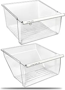 Photo 1 of [2 Pack] Upgraded 2188656 Fridge Crisper Drawer Humidity Control Drawer UPPER & 2188664 Crisper Bin LOWER for Whirlpool Fridge Crisper Drawer,Kenmore Whirlpool Refrigerator Drawer Replacement Parts