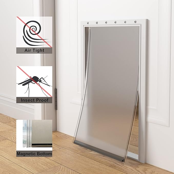 Photo 1 of Extra Large Dog Door Replacement Flap with Screws,Doggie Door Replacement Flaps Compatible with PetSafe Freedom Doggie Doors PAC11-11040, 13 1/8" X 24 7/8", Flexible, Weather Resistant