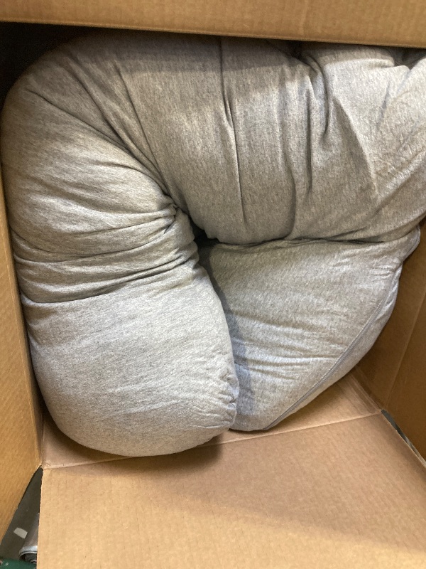 Photo 1 of Momcozy U Shaped Pregnancy Pillows with Cotton Removable Cover, 57 Inch Full Body Pillow Maternity Support, Must Have for Pregnant Women, Hatha Grey