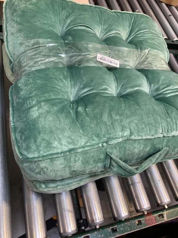 Photo 1 of 1 MIDDLE ONE Floor Pillow Set of 2, Memory Foam Meditation Cushion, Floor Cushions for Adults Sitting, Large Square Seat Cushions for Yoga, Living Room, 20x20 Inch (Green)