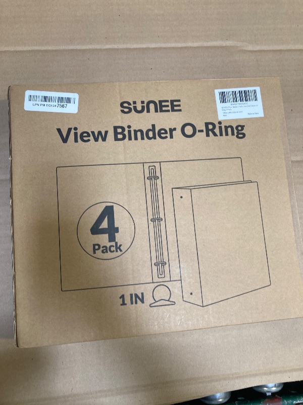 Photo 1 of SUNEE 3 Ring Binder 1 Inch 4 Pack, Clear View 1" Binders Three Ring PVC-Free (Fit 8.5x11 Inches) for School or Office Supplies, Assorted Pastel