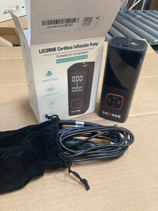Photo 1 of Tire Inflator Portable Air Compressor, 5X Faster Portable Air Pump for Car Tires with Powerful Battery, 180PSI Cordless Air Pump with Digital Pressure Gauge for Cars, Bike & Motorcycle Tires, Ball