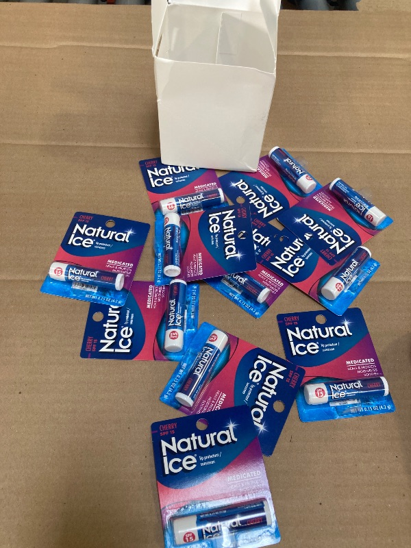Photo 1 of Mentholatum Natural Ice Original Medicated Lip Balm, Hydrating Lip Care for Dry, Chapped Lips, Moisturizing Formula with SPF 15 Helps Prevent Sunburn, Protection for Smooth, Soft Lips