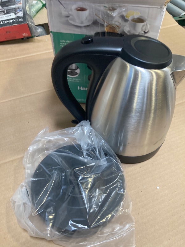 Photo 1 of Hamilton Beach Electric Tea Kettle, Water Boiler & Heater, 1.7 Liter, Cordless Serving, 1500 Watts for Fast Boiling, Auto-Shutoff and Boil-Dry Protection, Stainless Steel (40880)