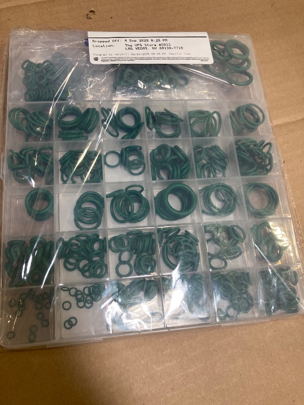 Photo 1 of ZDBB 595 Pcs Automotive AC O Rings Kit, SAE and Metric Air Conditioning Orings Assortment Set for Car A/C Compressor and Professional Plumbing Faucet Seal Repair with 4 Pick & Hook (Green)
