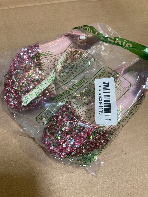 Photo 1 of Size 28--ChuLian Little Kids Girls Dress Pumps Glitter Sequins Princess Low Heels Mary Jane Party Dance Shoes Rhinestone Sandals Pink 28