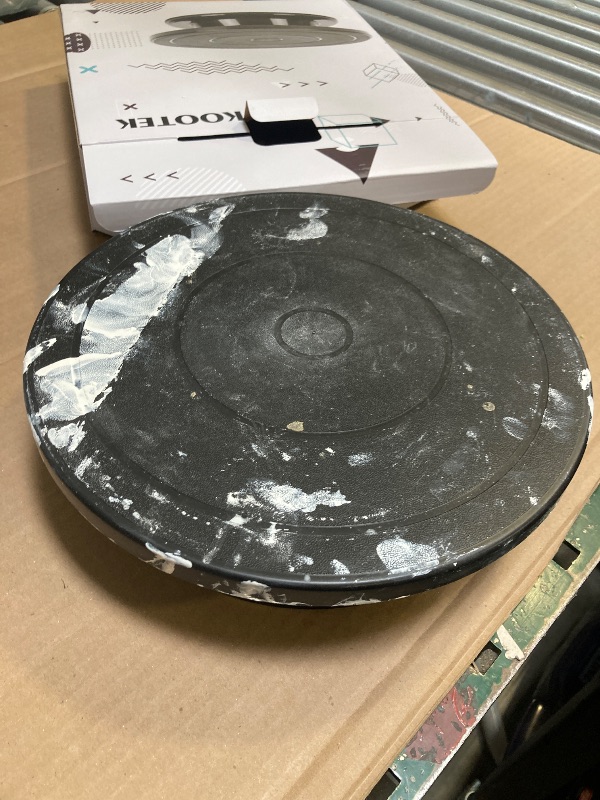 Photo 1 of Kootek 11 Inch Rotate Turntable Sculpting Wheel Revolving Cake Turntable Black Painting Turn Table Lightweight Stand for Paint Spraying Spinner, Cake Decorating, Displaying Item