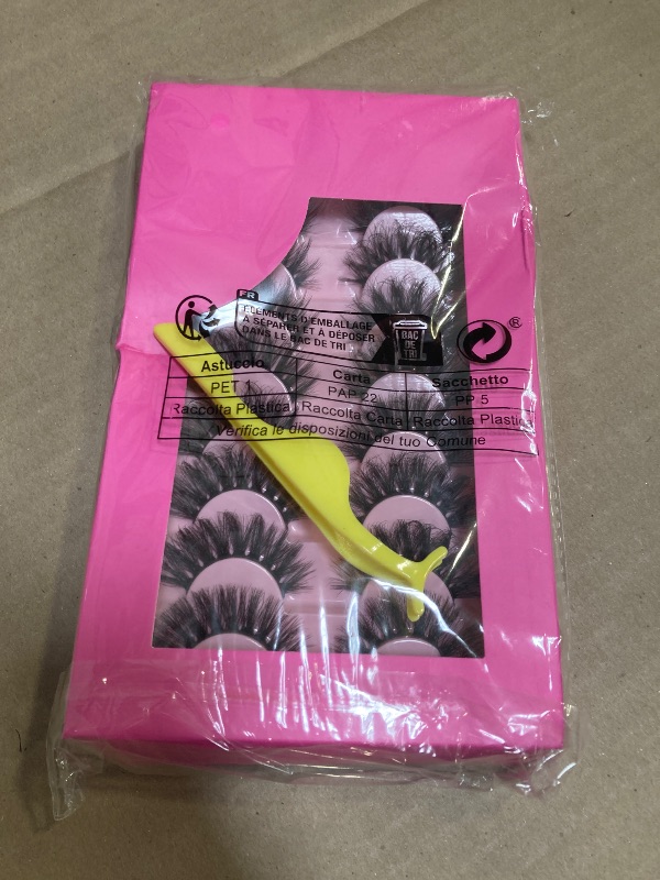 Photo 1 of beautykaisen 8Pair False eyelash book with tweezer Soft Reusable Handmade Volume Fluffy eyelashes(3D985tw)