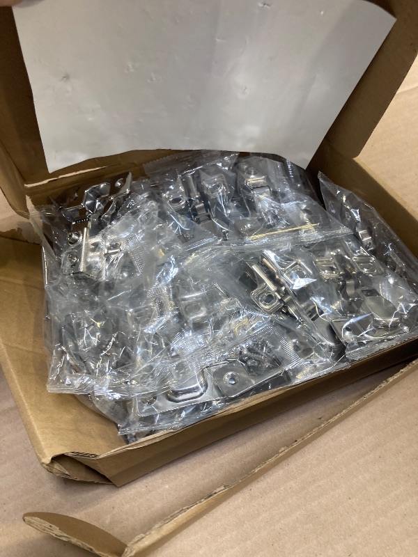 Photo 1 of KONIGEEHRE 20 Pack Soft Close Cabinet Door Hinges for 1/2" Partial Overlay Cupboard, 100 Degree Opening Angel, Stainless Concealed Kitchen Cabinet Hinges with Mounting Screws and Manual