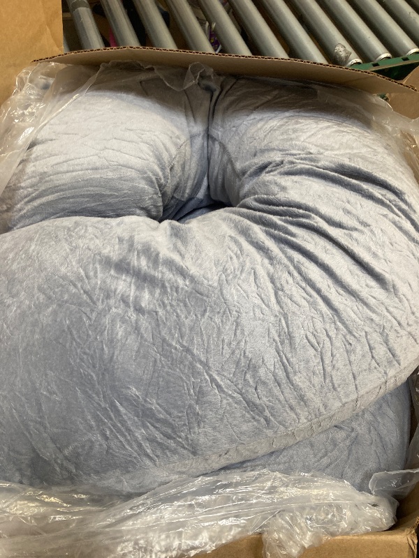 Photo 1 of Cute Castle Pregnancy Pillows, Soft U-Shape Maternity Pillow with Removable Cover - Full Body Pillows for Adults Sleeping - Pregnancy Must Haves - Jumbo 57 Inch - Grey