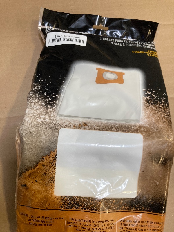 Photo 1 of Vacmaster Standard Dust Bag 5-6 Gallon Genuine Vacmaster Part 3pcs per Pack for Replacement