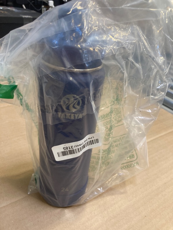 Photo 1 of Takeya Actives Water Bottle with Spout Lid - Bottle with Double Stainless Steel Insulation - Dishwasher Safe & BPA-Free - Bottle with Spout Lid & Removable Bumper - 24 oz, Midnight Blue