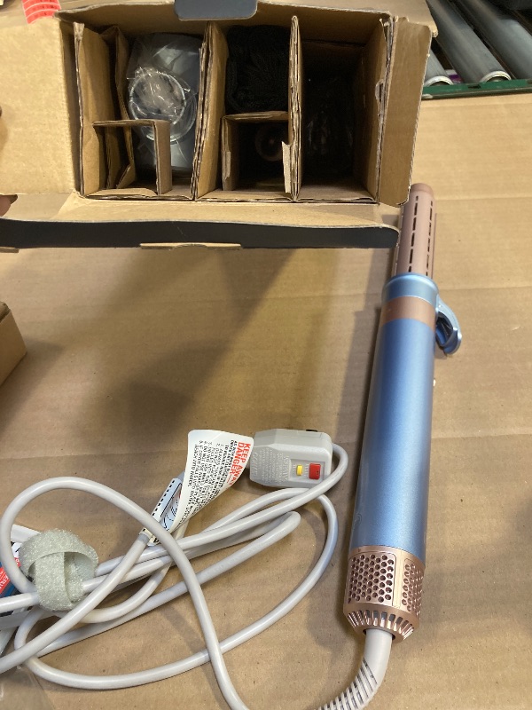 Photo 1 of INFINITIPRO by CONAIR DigitalAIRE Multi Hair Styler, Air Styling System for Curls, Waves, Blowouts & Volume, 4 Attachments to Personalize Your Look Plus Storage Bag, Light Blue