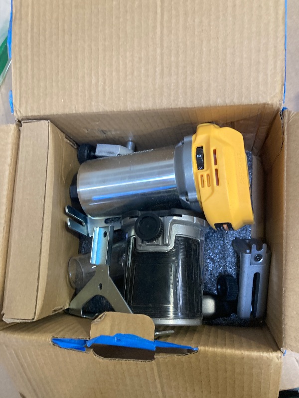 Photo 1 of MtiolHig Cordless Compact Router Compatible with DeWalt 20V Battery (Bare Tool), 6 Variable Speeds Router Tool for Woodworking, 800W Fixed Base Wood Router