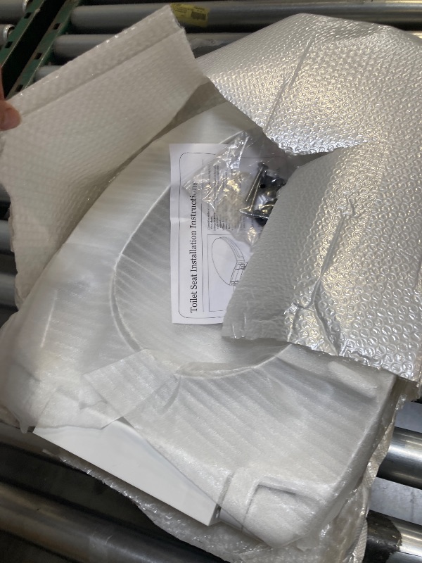 Photo 1 of  SS114 Elongated Toilet Seat Slow Close Compatible with TOTO SS113/SS154/SS224/SS204, Traditional Elongated Heavy Duty Toilet Seat with Toilet Seat Bolts and Nut, ?Cotton White 