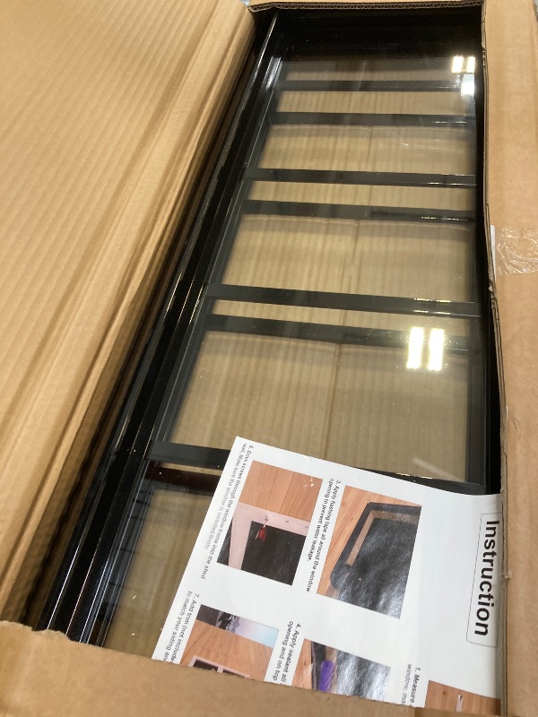 Photo 1 of  NeatiEase 2 Pack Shed Windows 10"x35", Transom Window Fixed Design with Tempered Glass for Playhouses, Sheds, Garage and Chicken Coops (Black) 