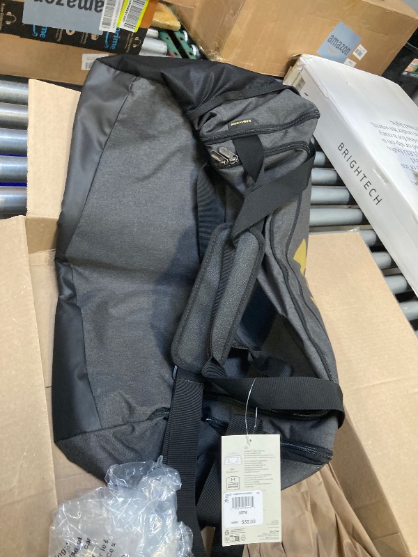 Photo 1 of Under Armour Unisex-Adult Undeniable 5.0 Duffle, Black Medium Heather (002)/Metallic Gold, Medium