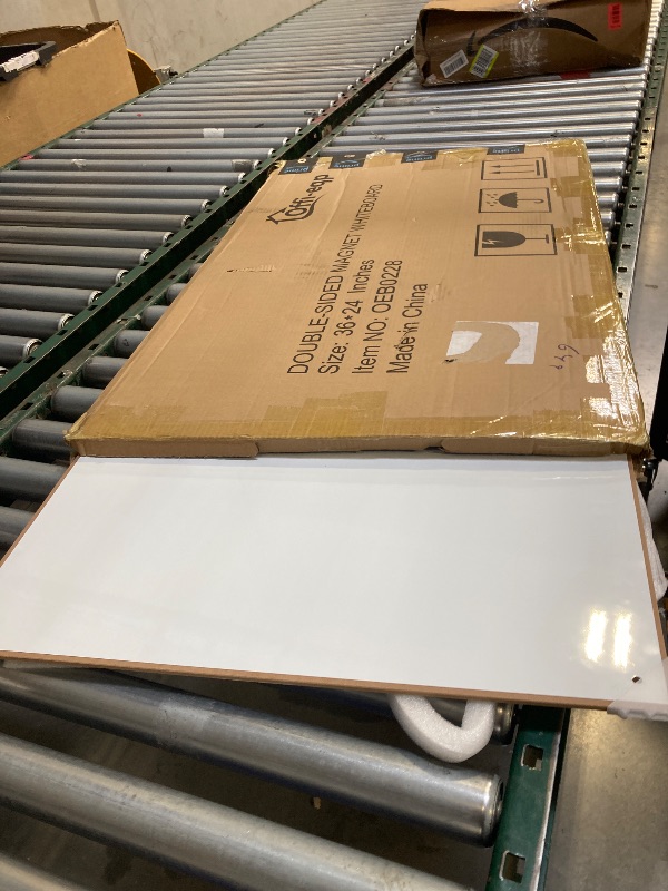 Photo 1 of Offi-eqp 36”x24” Small Dry Erase Board for Wall 3' x 2' Double Sided Magnetic White Board Without Frame for Office, Class, Home