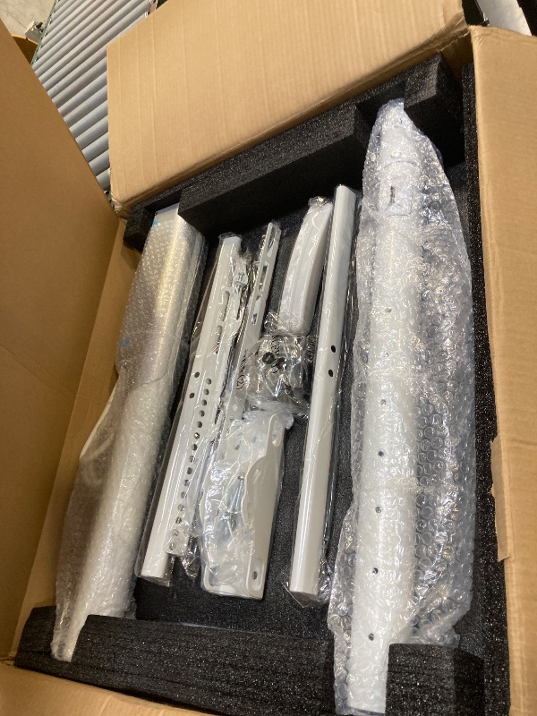 Photo 1 of  Floor Mobile TV Stand with Power Outlet, Rolling TV Cart for 27-65 Inch OLED LED Monitors, 6 Levels of Height Adjustment, Ambient Lighting on The Bottom Wheels Holds up to 88lbs, 400x400mm 