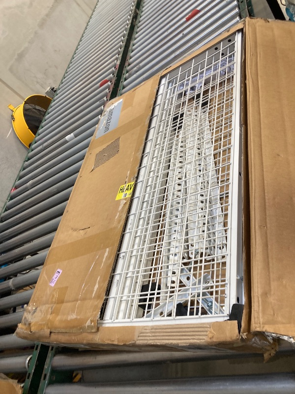 Photo 1 of  GIOTORENT 3x8FT Heavy Duty Overhead Garage Storage Rack - Adjustable Ceiling Shelving with 600lbs Weight Capacity, Metal Garage Organization System, White 