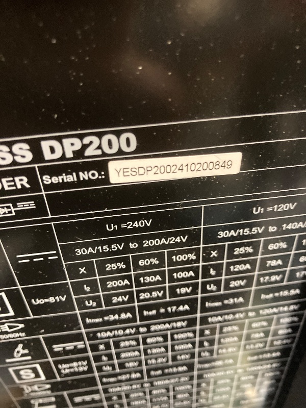 Photo 1 of  YESWELDER Firstess DP200 Dual Pulse,7-Inch LCD Screen 120/240V Dual Voltage MIG Welder,MIG/Pulsed MIG/Flux Core/Spool Gun MIG/Lift TIG/Stick Multiprocess Welding Machine 