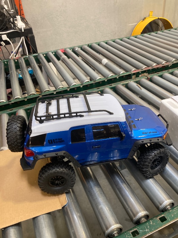 Photo 1 of  RC Cars RC Crawler 1/10 Scale RTR Remote Control Car 4WD 2.4GHz Brushed Offroad Racing Hobby Grade Model Vehicle with LED Lights 2Pcs Battery Toy for Kids and Adults 