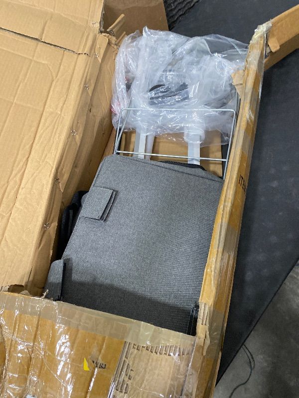 Photo 1 of Double Pet Stroller for Medium Small Dogs and Cats with 2 Carriage, Durable Universal Wheels with Brakes Lightweight One Hand Foldale Kittens Puppies Travel Strolling Cart (Brown)