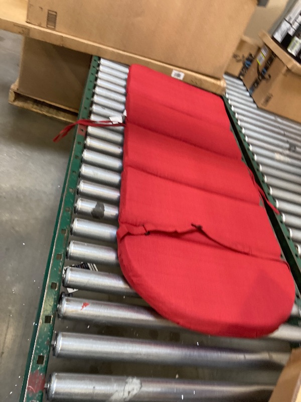 Photo 1 of  Crestlive 50x19.6 Inch Adirondack Chair Cushion Set of 2, Water Repellent, Fade Resistant, High Back Outdoor Rocking Chair Cushion for Patio, Chili 