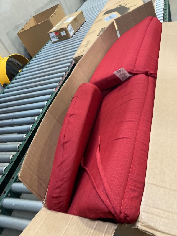 Photo 1 of  Crestlive 50x19.6 Inch Adirondack Chair Cushion Set of 2, Water Repellent, Fade Resistant, High Back Outdoor Rocking Chair Cushion for Patio, Chili 