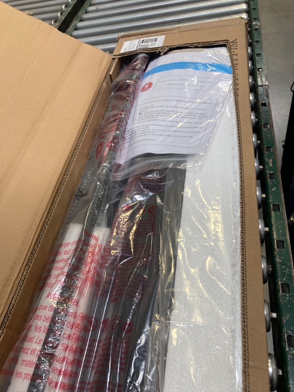 Photo 1 of  18 inch King Size Bed Frame with Round Corner Legs Mattress Slide Stopper,3500 lbs Heavy Duty Metal Platform,Steel Slat Support,No Box Spring Needed,Easy Assembly,Noise Free 