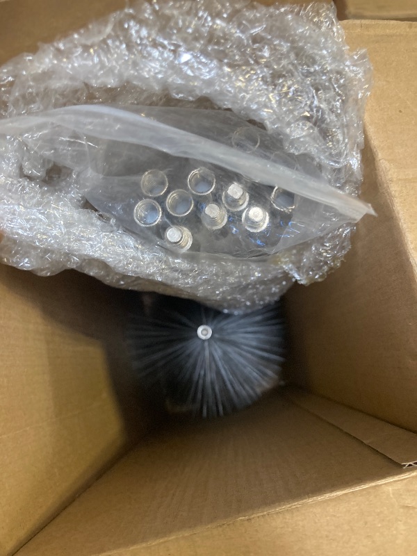 Photo 1 of Teenyyou Wire Chimney Cleaning Brush with 1/4" Npt Fitting and 12 Rods, 6 Inch Round Steel Chimney Cleaning Brush and 16 Inch Fiberglass Rods for Hearth Fireplace