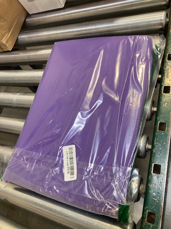 Photo 1 of Premium Zip Card Binder, Fabmaker 9 Pocket Trading Card Binder, PU Cover Zipper Card Collection Album, Sturdy 360 Side-Loading Card Folder Holder for MTG, TCG, Game Cards, Sports Cards, Purple