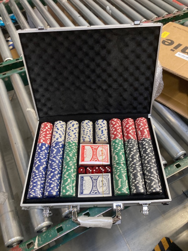 Photo 1 of Comie Poker Chips,500PCS Poker Chip Set with Aluminum Travel Case,11.5 Gram Poker Set for Texas Holdem Blackjack Gambling